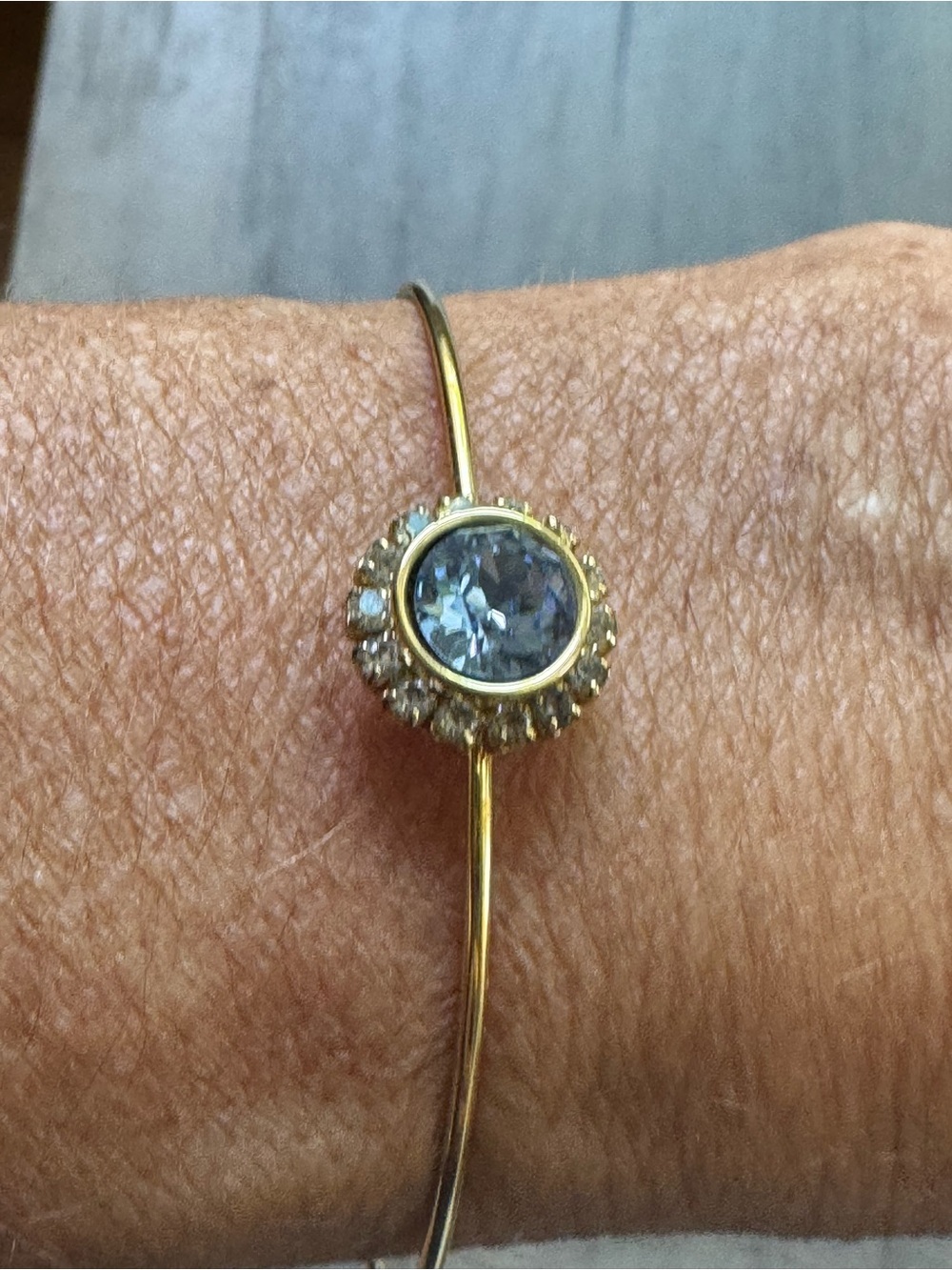 Gold Cuff Bangle Bracelet Blue Sone Adjustable Ted Baker